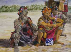 bushwomen at llaru: 22 x 15